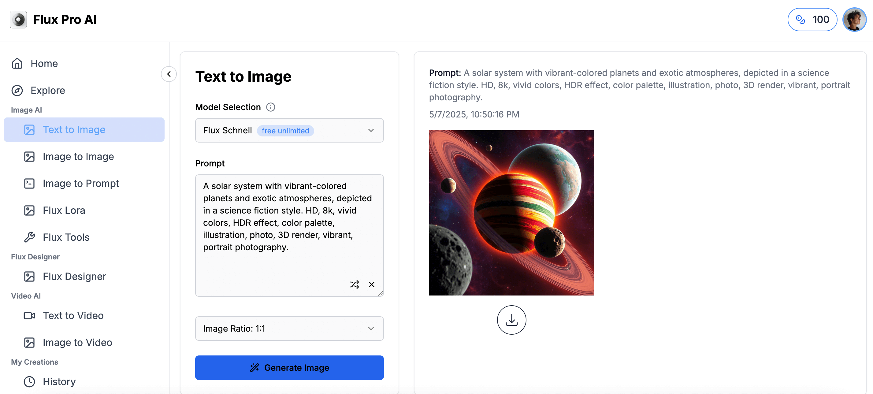 Text to Image Example